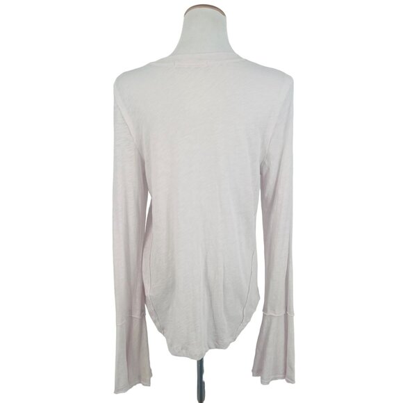 NWOT Free People White Long Bell Sleeve Top - Picture 11 of 14